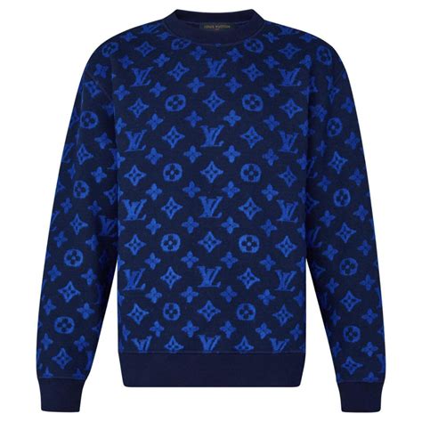 lv hoodie blue|louis vuitton men's jumper.